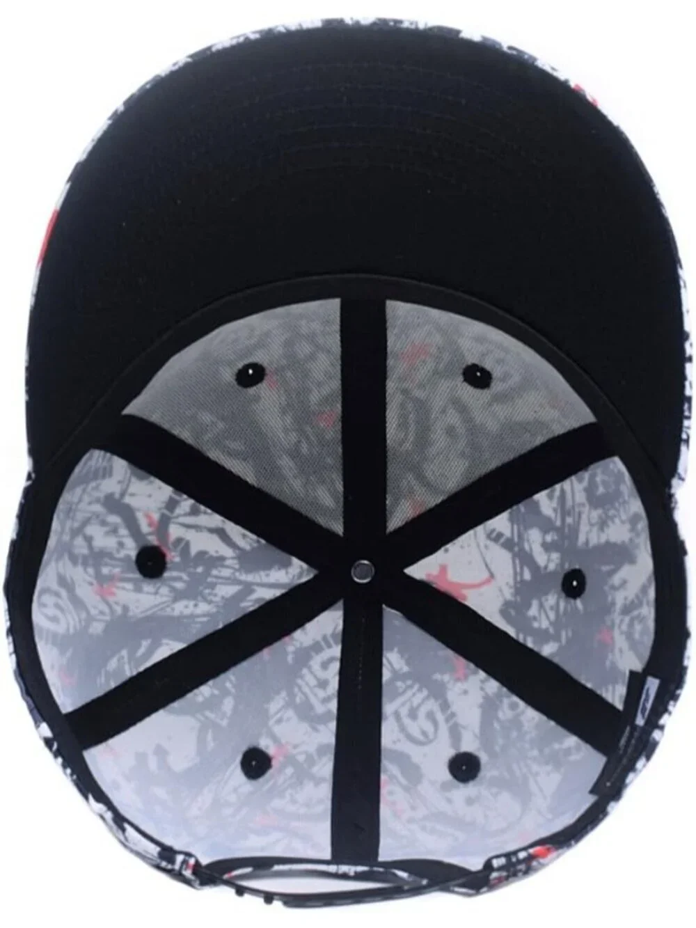 Unisex Black White Snapback Hat Hip Hop Style Colorful Adjustable Baseball Cap